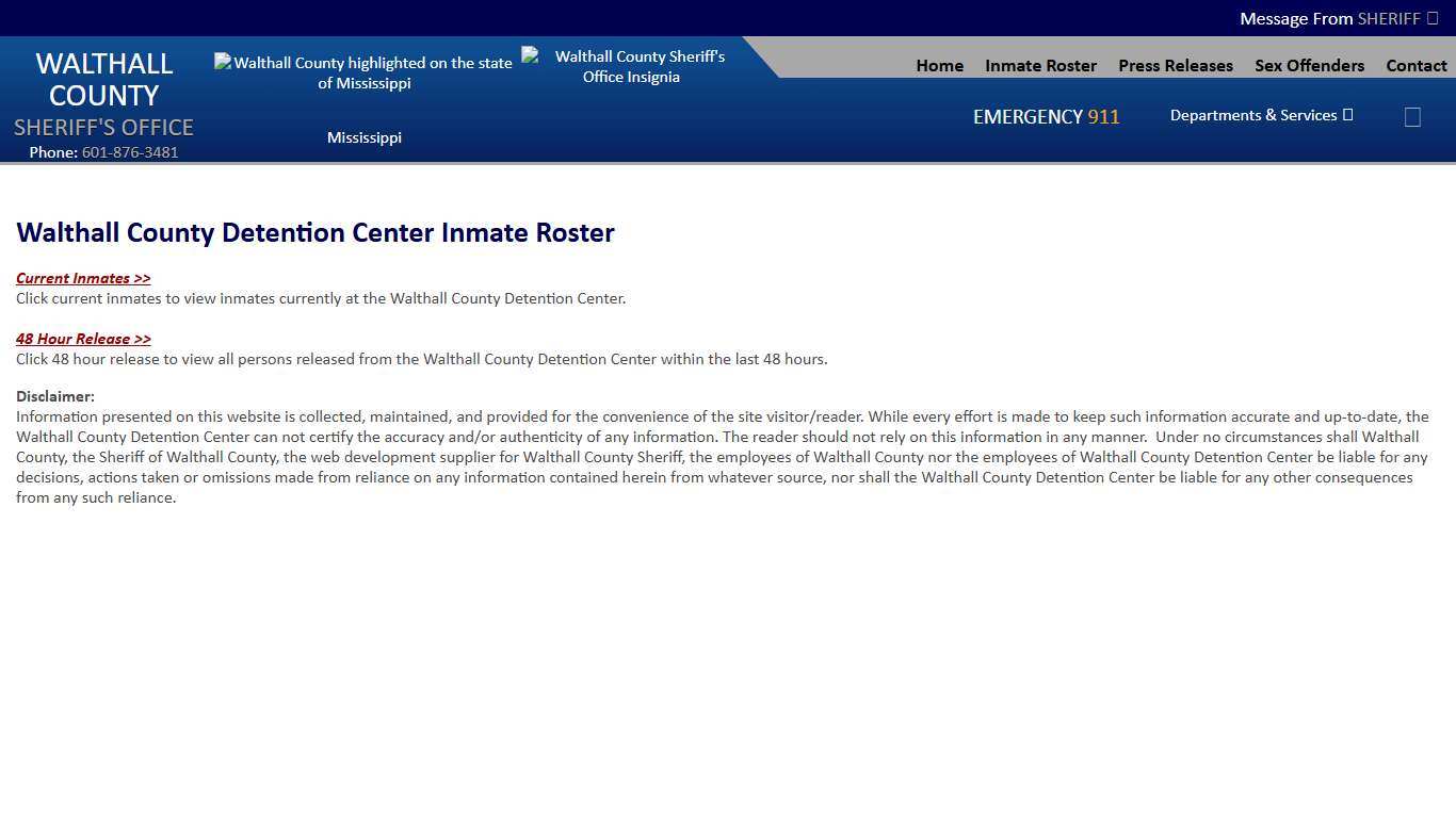 Roster Choose - Walthall County MS Sheriff's Office